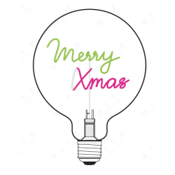 Ampoule Merry Xmas lumière vert et rouge finition transparent pour MITB Portable