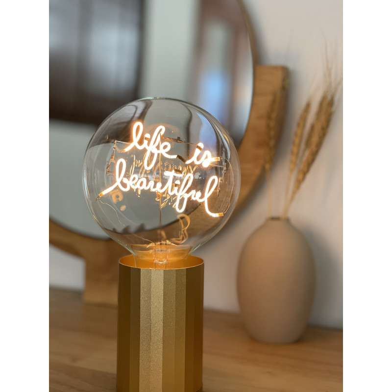 Ampoule Life is beautiful – MITB Portable | Message lumineux nomade