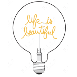 Ampoule Life is beautiful – MITB Portable | Message lumineux nomade