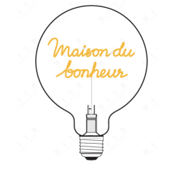 Ampoule Maison du bonheur MITB Portable – Message lumineux décoratif