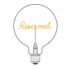 Ampoule Reserved – MITB Portable® – Message lumineux design
