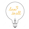 Ampoule Love is all – MITB Portable® – Message lumineux à poser