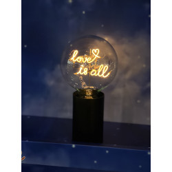 Ampoule Love is all – MITB Portable® – Message lumineux à poser