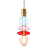 Suspension verticale Léonor verre soufflé design coloré Elements Lighting