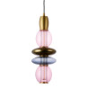 Suspension verticale Léonor verre soufflé doré miroir design