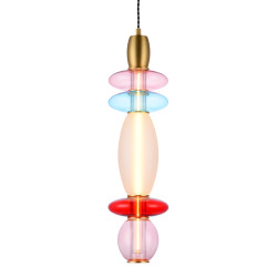 Suspension verticale Léonor verre soufflé design Elements Lighting