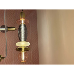 Suspension verticale Léonor verre soufflé design Elements Lighting