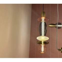Suspension verticale Léonor verre soufflé design Elements Lighting