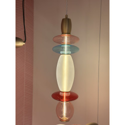 Suspension verticale Léonor verre soufflé design Elements Lighting