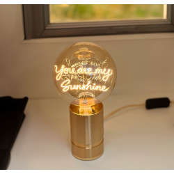 Ampoule You Are My Sunshine – Message In The Bulb – LED ambrée – Finition ambrée – À poser