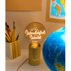 Ampoule Wonderful World – Message In The Bulb – LED ambrée – Finition ambrée – À poser