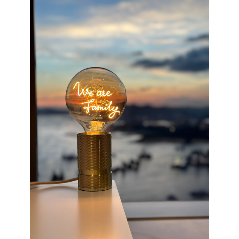 Ampoule "We Are Family" – Message In The Bulb – LED ambrée – Verre ambré – E27