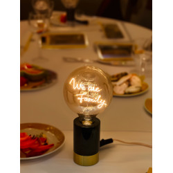 Ampoule "We Are Family" – Message In The Bulb – LED ambrée – Verre ambré – E27