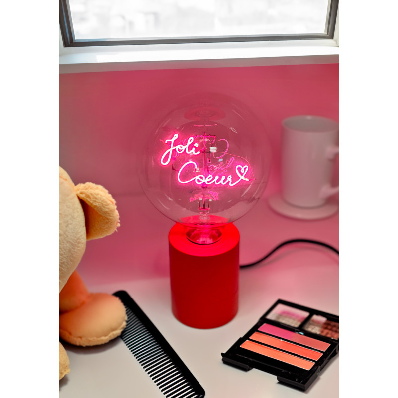 Ampoule Joli cœur – Message In The Bulb – LED rouge – Verre transparent – E27
