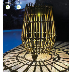 Elvira - Lampe décorative solaire en bambou