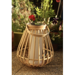 Marta - lanterne solaire en bambou avec effet flamme