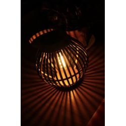 Olivie - Lanterne décorative solaire en bambou