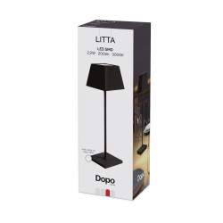Lampe Portable LITTA Square finition noir