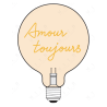 Ampoule Amour toujours – Message In The Bulb – LED ambrée – Verre ambré – À poser