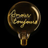 Ampoule Amour toujours – Message In The Bulb – LED ambrée – Verre ambré – À poser