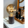 Ampoule Amour toujours – Message In The Bulb – LED ambrée – Verre ambré – À poser