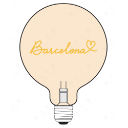 Ampoule Love Barcelona – Message In The Bulb – Ambiance ambrée