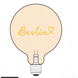 Ampoule Love Berlin – Message In The Bulb – Lumière ambrée