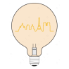 Ampoule Paris Skyline – Message In The Bulb – lumière ambrée décorative
