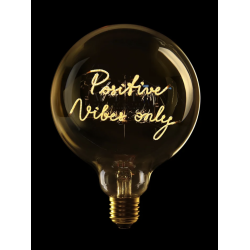 Ampoule Positive Vibes Only – Message In The Bulb – lumière ambrée à poser