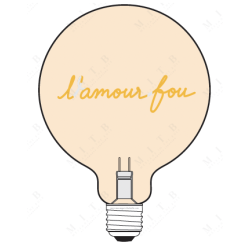 Ampoule L’amour Fou – Message In The Bulb – lumière ambrée décorative à poser