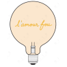 Ampoule L’amour Fou – Message In The Bulb – lumière ambrée décorative à poser