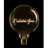 Ampoule L’amour Fou – Message In The Bulb – lumière ambrée décorative à poser