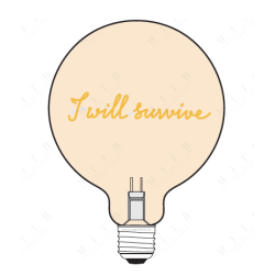 Ampoule I Will Survive – Message In The Bulb – lumière ambrée à poser