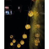 Guirlande solaire bois et cordelette Lindy