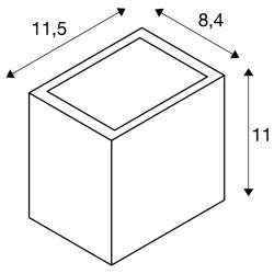 SITRA CUBE – Applique extérieure LED 10W IP44 gris anthracite