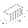 BOX-L – Applique extérieure LED 19W, IP54, finition anthracite