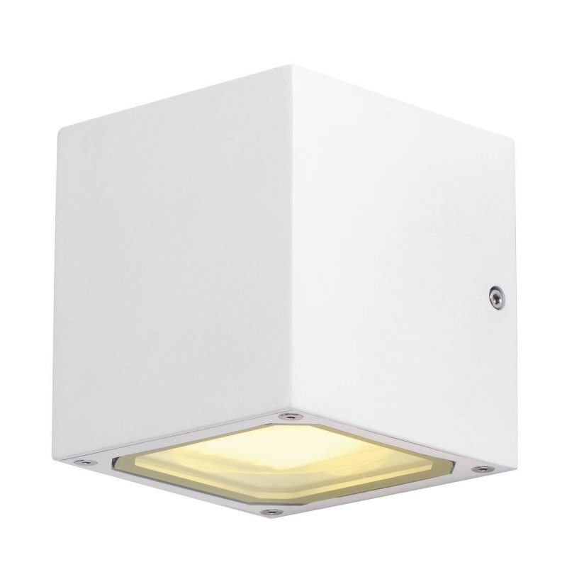 SITRA CUBE – Applique extérieure UP/DOWN blanc IP44 cube 2xGX53