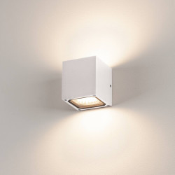 SITRA CUBE – Applique extérieure UP/DOWN blanc IP44 cube 2xGX53