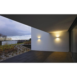 SITRA CUBE – Applique extérieure UP/DOWN blanc IP44 cube 2xGX53