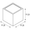 SITRA CUBE – Applique extérieure UP/DOWN blanc IP44 cube 2xGX53