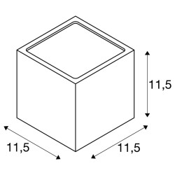 SITRA CUBE – Applique extérieure UP/DOWN cube anthracite IP44