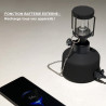 MISTRAL – Lanterne rechargeable sans fil Lovork, noir, jusqu'à 100h d'autonomie