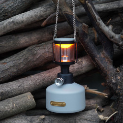 MISTRAL – Lanterne rechargeable Lovork gris, design nomade jusqu’à 100h