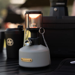 MISTRAL – Lanterne rechargeable Lovork gris, design nomade jusqu’à 100h