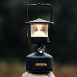 ZEPHYR – Lanterne rechargeable Lovork noire, 100h d’autonomie, design nomade