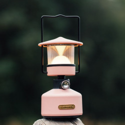 ZEPHYR – Lanterne rechargeable Lovork rose, douce et autonome jusqu’à 100h