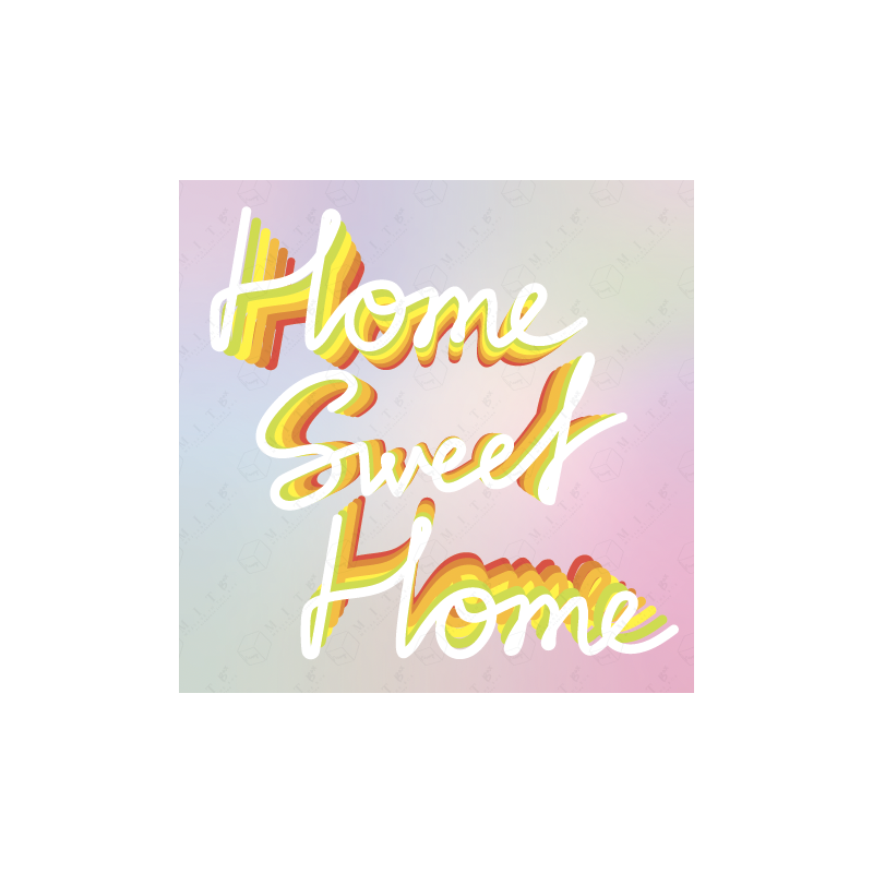 Cube lumineux LED Mitbox Home Sweet Home irisé rechargeable