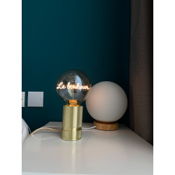 Ampoule "Le bonheur" – Message In The Bulb – LED ambrée – Finition ambrée – E27