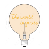Ampoule "The world is yours" – Message lumineux – Lumière ambrée – Message In The Bulb