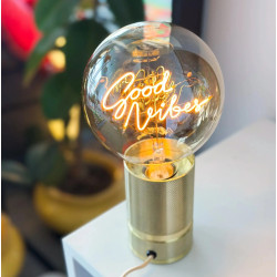 Ampoule Good vibes en verre ambré | Message In The Bulb | Ampoule LED décorative E27